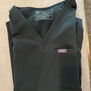 Grey FIGS scrub top + Zamora jogger